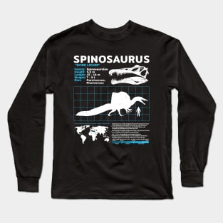 Spinosaurus Fact Sheet Long Sleeve T-Shirt